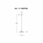 Contemporary pendant lamp, line Civetta Aldo Bernardi Viadurini