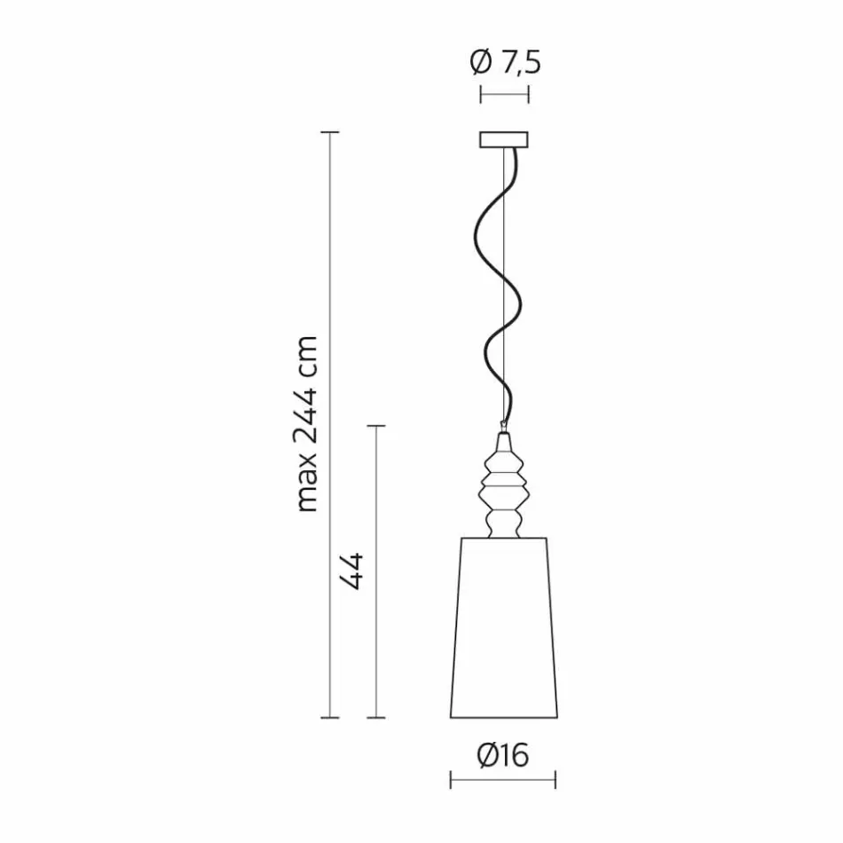 Suspension Lamp Shade in Glossy White Ceramic Design - Cadabra Viadurini