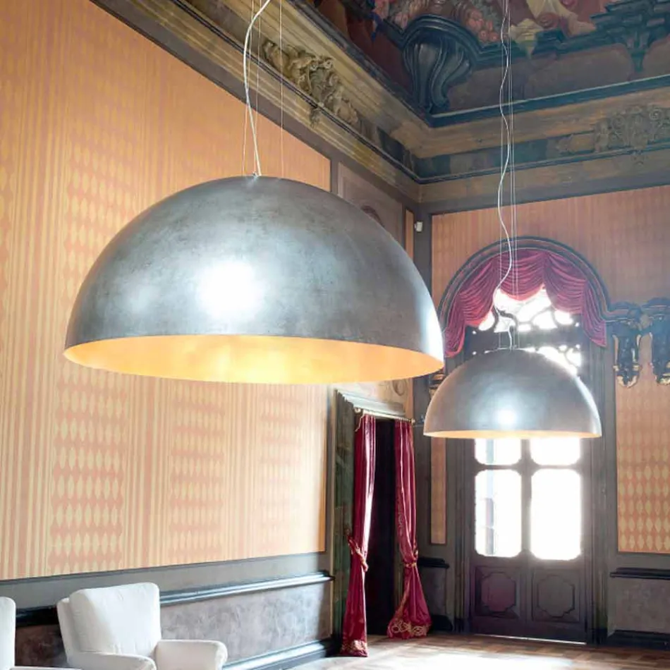 Pendant lamp small steel Moonlight Viadurini