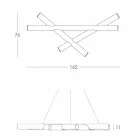 Polyethylene suspension lamp White Slide Mesh produced in Italy Viadurini