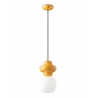 Suspension Lamp Made of Ceramic and Glass Made in Italy - Capocabana Viadurini