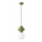 Suspension Lamp Made of Ceramic and Glass Made in Italy - Capocabana Viadurini