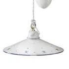 Ups and Down Suspension Lamp in Decorated Ceramic 2 Sizes - Asti Viadurini