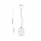 Living Room Suspension Lamp in White Satin Glass 3 Dimensions - Soft Viadurini