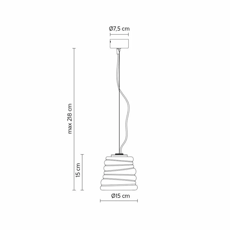 Living Room Suspension Lamp in White Satin Glass 3 Dimensions - Soft Viadurini