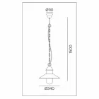 Vintage Suspension Lamp in Brass and Copper with Chain - Borgo by Il Fanale Viadurini