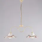 Handcrafted Glass and Metal Lamp Made in Italy for Living Room and Bedroom - Merope Viadurini