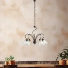 Handcrafted glass and metal lamp for refined spaces – Cometa Viadurini