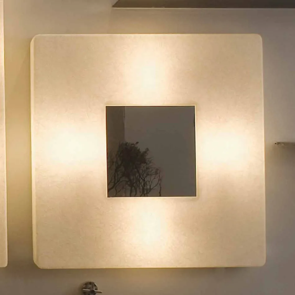 In-es.artdesign Ego designer wall mirror lamp in nebulite Viadurini