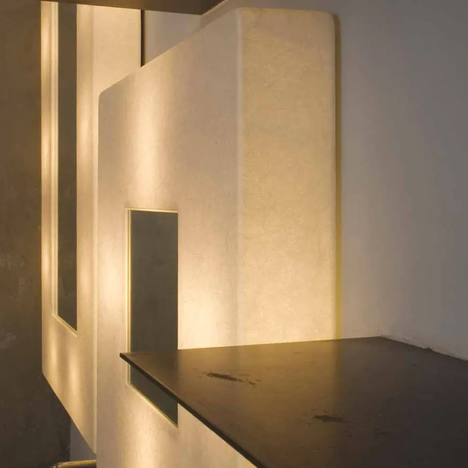 In-es.artdesign Ego designer wall mirror lamp in nebulite Viadurini