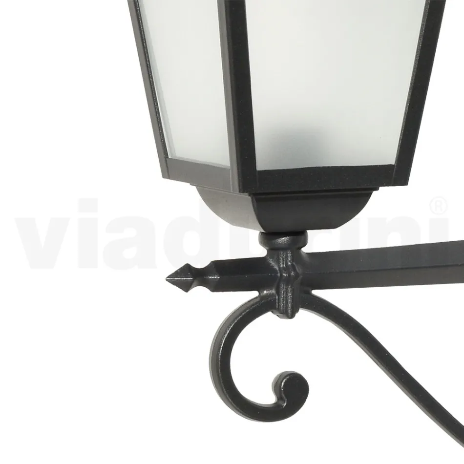 Lamp with Die-Cast Aluminum and Glass Structure Made in Italy - Scintilla Viadurini