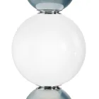 Three-Light Glass and Metal Table Lamp Made in Italy - Lumira Viadurini