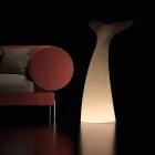 Coda - Two-Color Outdoor Lamp in Polyethylene Made in Italy Viadurini