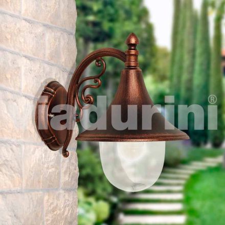 Outdoor wall lamp in die-cast aluminum made in Italy, Anusca Viadurini