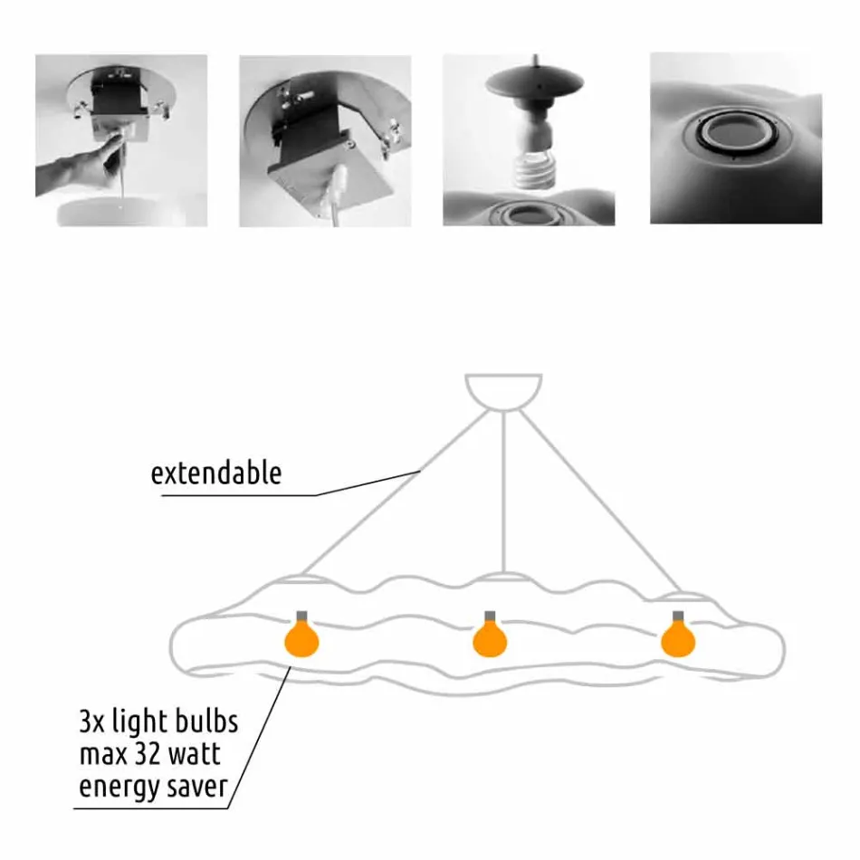 Outdoor Design Suspension Lamp in Polyethylene - Nefos by Myyour Viadurini