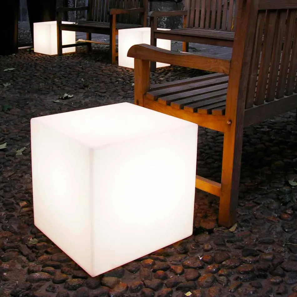 Bright Slide Cube design outdoor lamp produced in Italy Viadurini