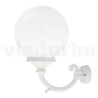 Outdoor Lamp in White Aluminum with Opal Acrylic Sphere - Trovabianco Viadurini
