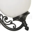 Outdoor Lamp in Aluminum with Opal Acrylic Sphere - Trovaanthracite Viadurini