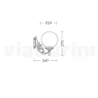 Outdoor Lamp in Aluminum with Opal Acrylic Sphere - Trovaanthracite Viadurini