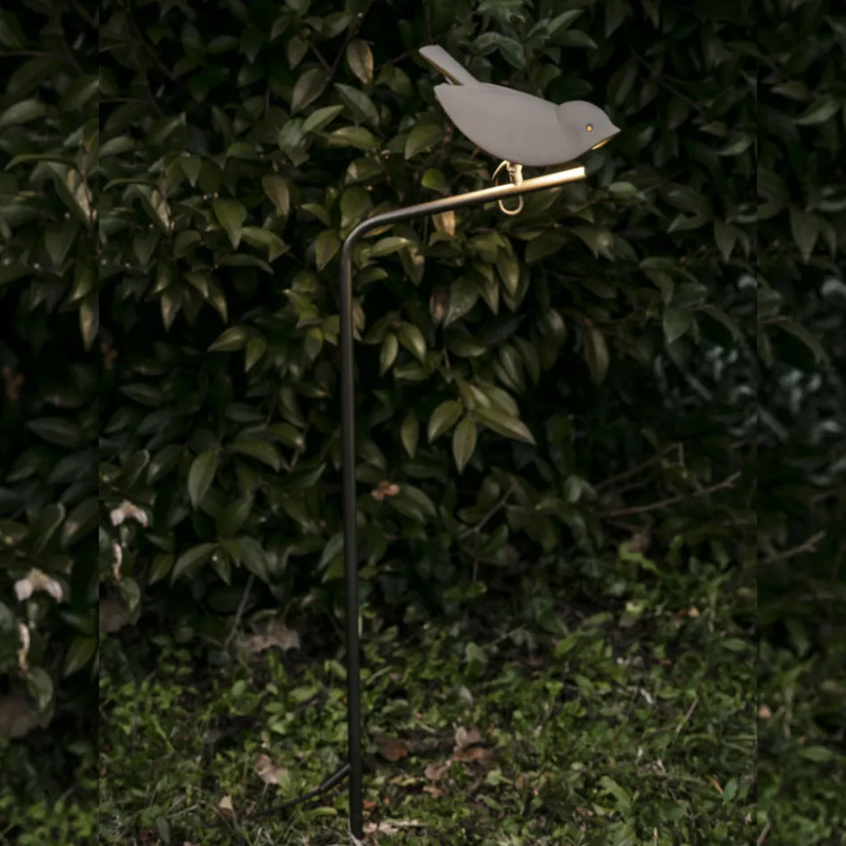 Outdoor Lamp in Enamelled Tuscan Majolica Made in Italy - Uccellino Viadurini