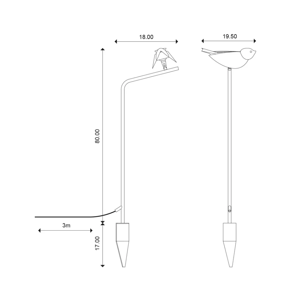 Outdoor Lamp in Enamelled Tuscan Majolica Made in Italy - Uccellino Viadurini