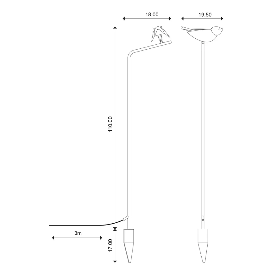 Outdoor Lamp in Enamelled Tuscan Majolica Made in Italy - Uccellino Viadurini