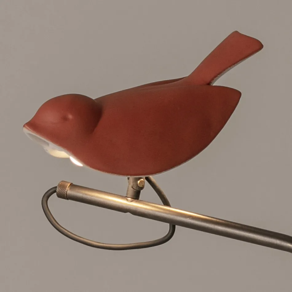 Outdoor Lamp in Enamelled Tuscan Majolica Made in Italy - Uccellino Viadurini