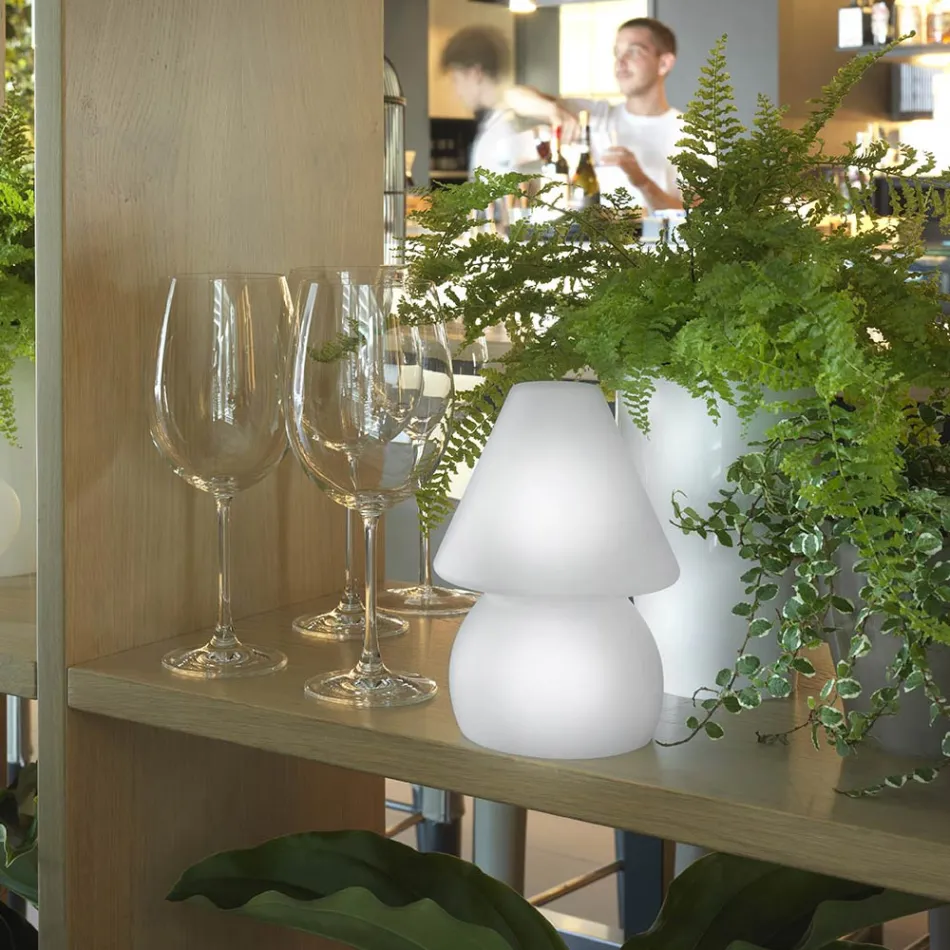 Outdoor Lamp in Polyethylene RGB LED Light Made in Italy - Marisol Viadurini