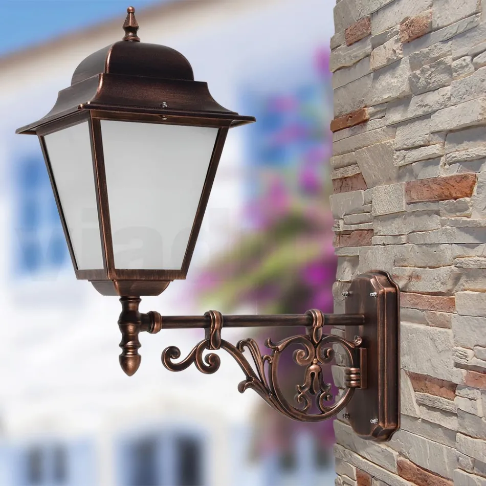 Outdoor Lamp in Glass and Aluminum in 5 Different Finishes - Alchemist Viadurini