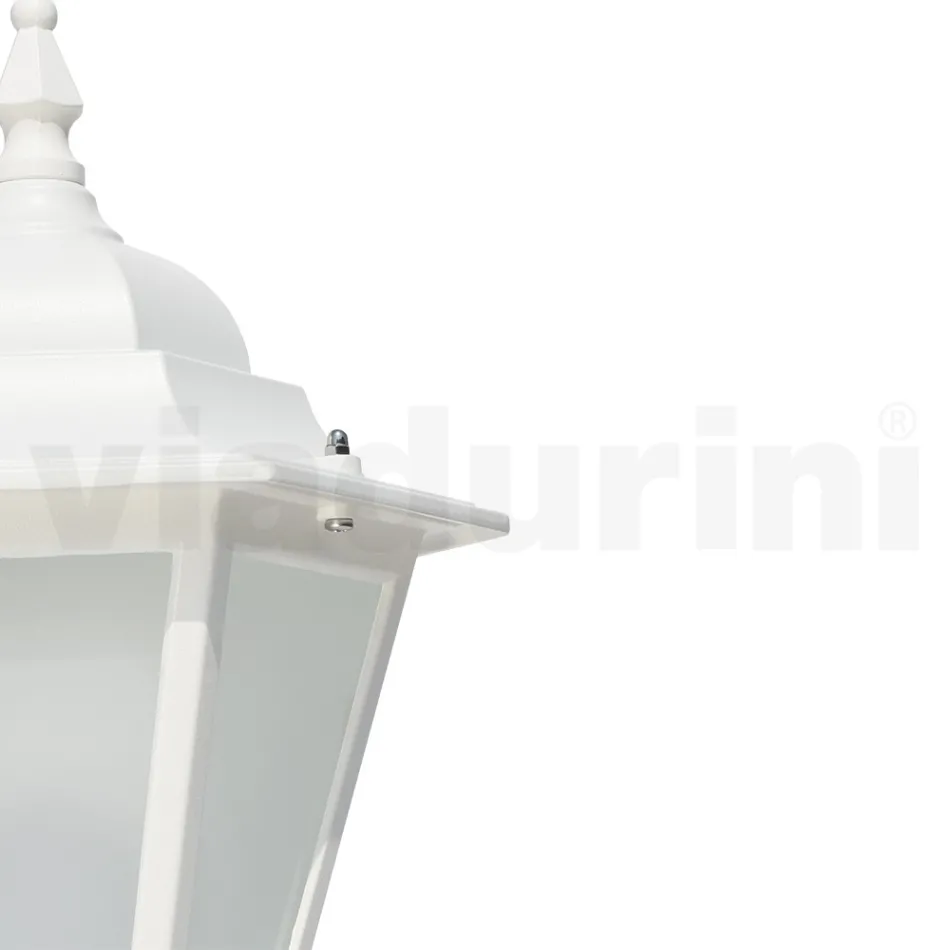 Vintage Outdoor Lamp in White Aluminum Made in Italy - Terella Viadurini