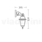 Garden Lamp in Anthracite Aluminum and Sandblasted Glass - Elric Viadurini