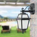 Garden Lamp in Anthracite Aluminum and Sandblasted Glass - Elric