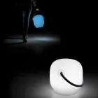 Garden Lamp in Polyethylene with Handle Made in Italy - Galicia Viadurini