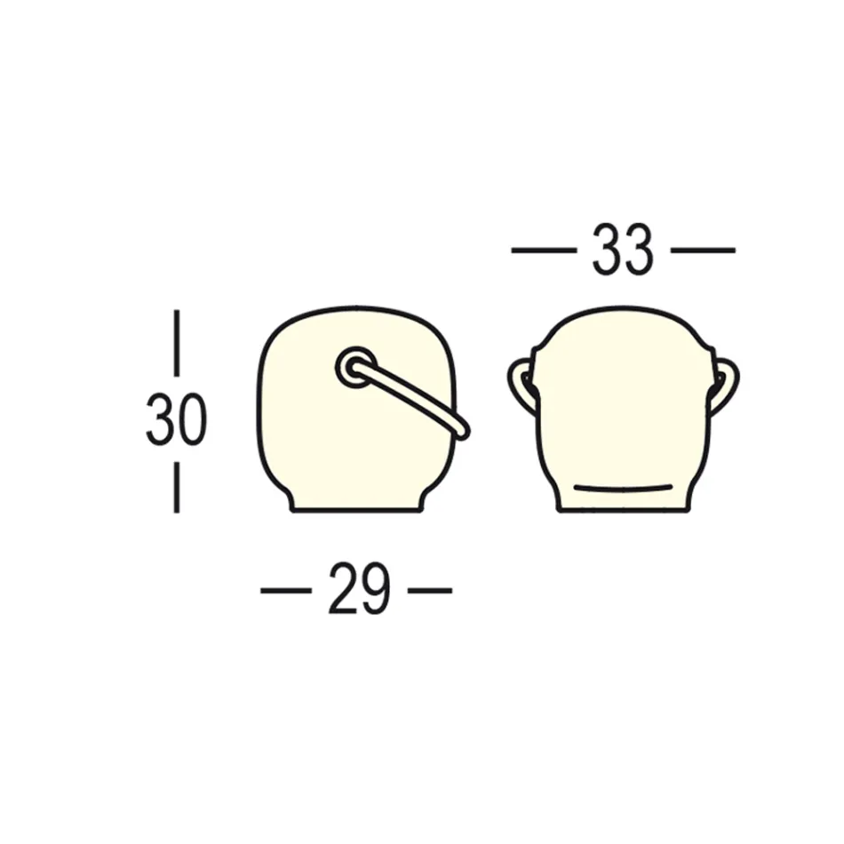 Garden Lamp in Polyethylene with Handle Made in Italy - Galicia Viadurini