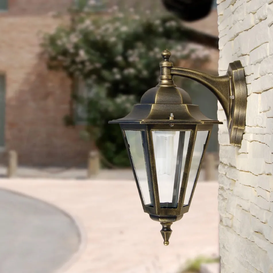 Garden Lamp in Transparent Glass and 5 Aluminum Finishes - Pinako Viadurini