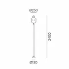 Garden Lamp Lamppost Vintage Brass and Copper 3 Sizes - Borgo by Il Fanale Viadurini