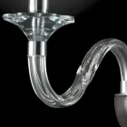 Two-light wall lamp in glass and crystal Ivy, made in Italy Viadurini