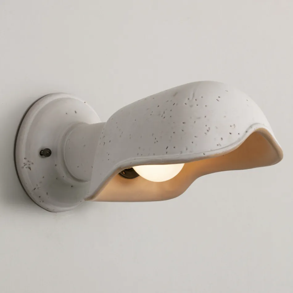 Handcrafted Wall Lamp in Tuscan Majolica Made in Italy - Toscot Bistrò Viadurini