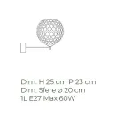 Artisan Wall Lamp in Venetian Blown Glass - Bolle Balloton Viadurini