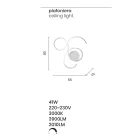 Wall Lamp with LED in Painted Metal Modern Design - Trella Viadurini