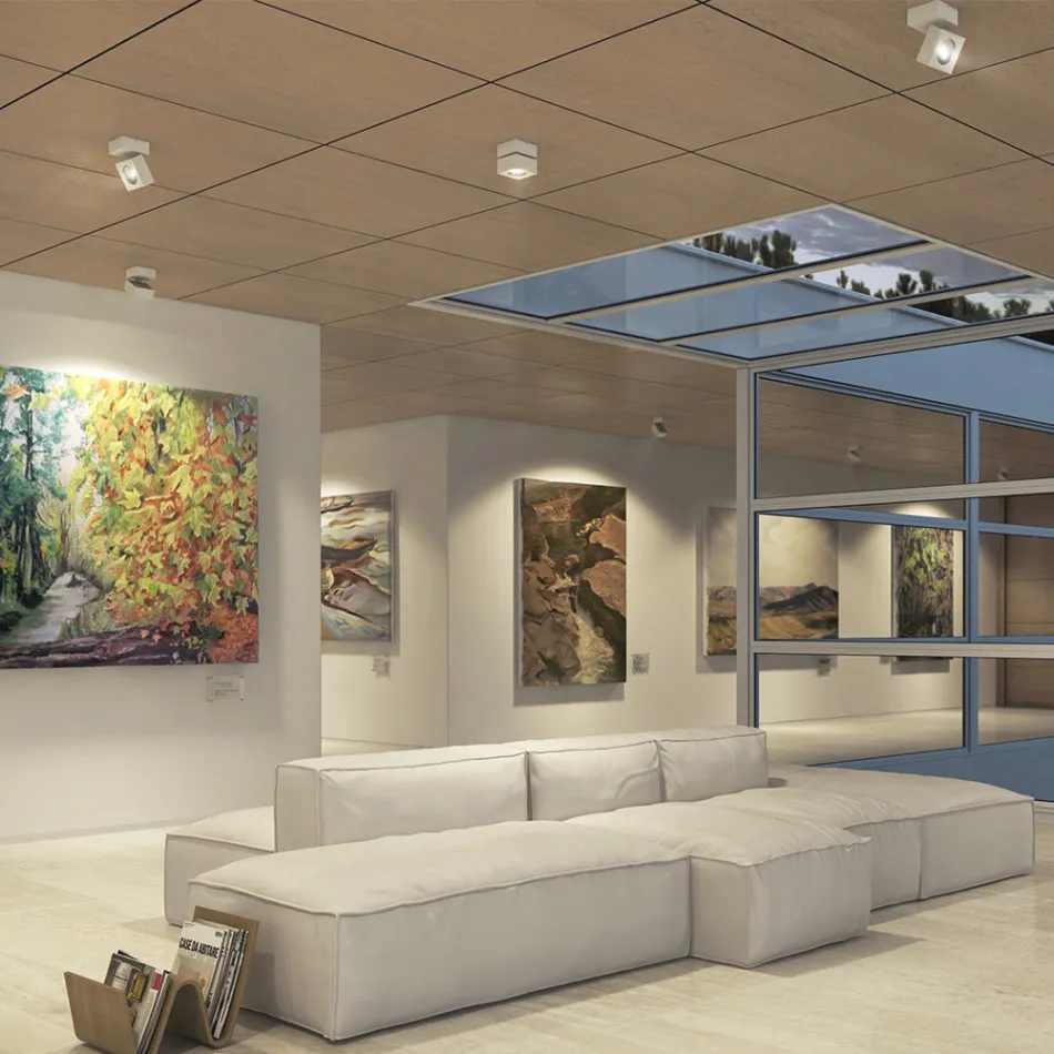 Decorative Wall Lamp Led 14W in White or Black Aluminum - Vernon Viadurini