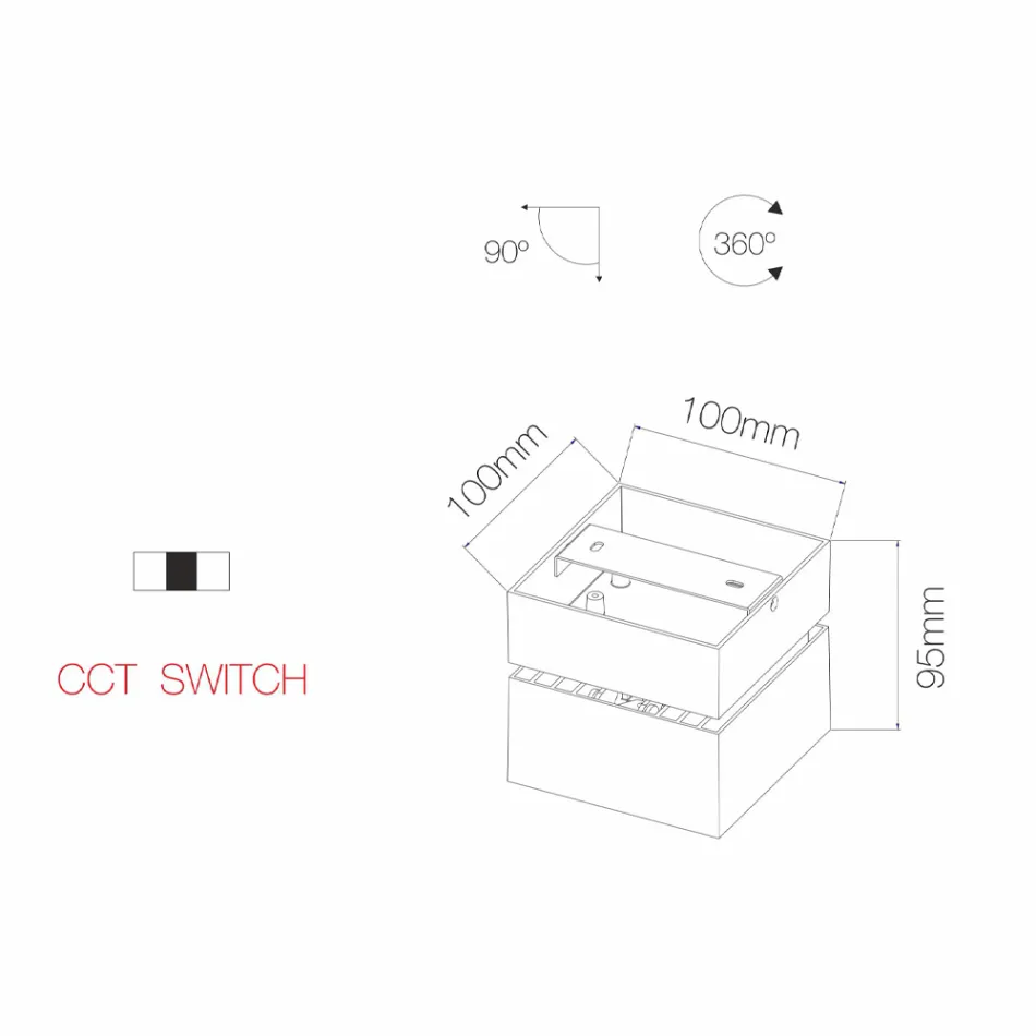 Decorative Wall Lamp Led 14W in White or Black Aluminum - Vernon Viadurini