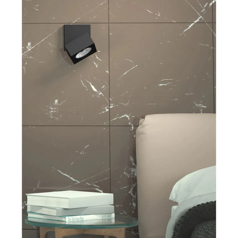 Decorative Wall Lamp Led 14W in White or Black Aluminum - Vernon Viadurini