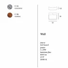 Modern design wall lamp in steel Ø13xh.3,5xsp.10 cm Osea Viadurini