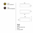 Design wall lamp in brass and steel Ø35xh.10xsp.9 cm Harya Viadurini