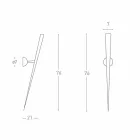 Wall Lamp in Painted Metal with Integrated LED Made in Italy - Throne Viadurini