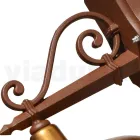 Outdoor Wall Lamp in Aluminum and Brass Made in Italy - Adela Viadurini