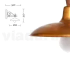 Outdoor Wall Lamp in Aluminum and Brass Made in Italy - Adela Viadurini