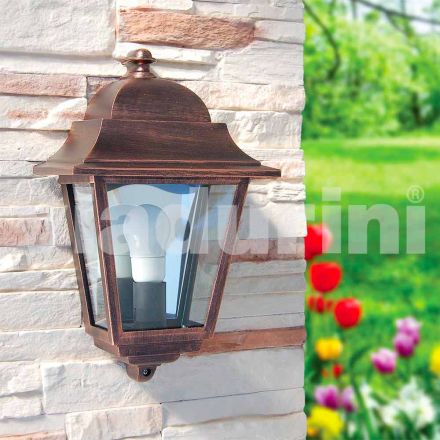 Outdoor aluminum wall lamp made in Italy, Aquilina Viadurini