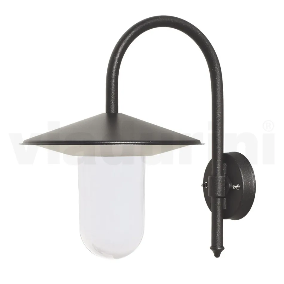 Outdoor Wall Lamp in Gray Aluminum Made in Italy - Belen Viadurini